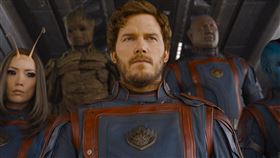 《星際異攻隊3》星爵 克里斯普瑞特 涅布拉 凱倫吉蘭 螳螂女 龐克萊門捷夫 詹姆斯岡恩（圖／漫威影業提供）