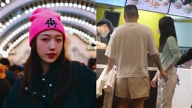 一名外型酷似大淵的男子前來與王敏淳會合，還接手她身上的東西。（圖／本刊攝影組／CTWANT提供）