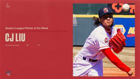  ▲台灣投手劉致榮獲選東方聯盟單週最佳投手。（圖／翻攝自Red Sox Player Development推特）