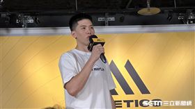 中媒爆他跟青島洽談中，林庭謙出席記者會親自闢謠。（圖／記者蔡厚瑄攝影）