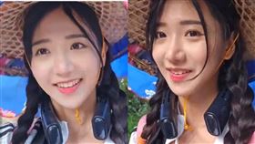 企鵝妹帶客家採茶帽（圖／企鵝妹twitch）