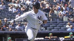 ▲洋基新秀游擊手沃爾皮（Anthony Volpe）擊出生涯首發滿貫砲。（圖／美聯社／達志影像）