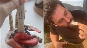 吃冰淇淋「含到驗孕棒」！人夫拔出狂嘔…驚喜變驚嚇（圖／翻攝自TikTok／jasminechiswell）