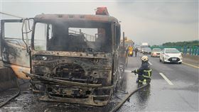 拖板車,火燒車,台61線,全面燃燒,八里,新北