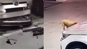 國有位車主，將愛車停在地下停車場，隔天竟發現愛車被嚴重破壞。（圖／翻攝自微博）