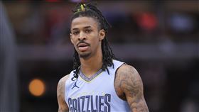▲灰熊莫蘭特（Ja Morant）再陷亮槍風波，恐遭更嚴重懲處。（圖／美聯社／達志影像）