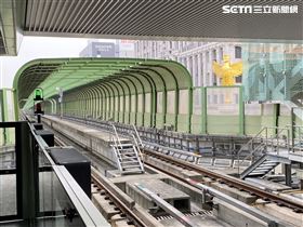 台中捷運（中捷）豐樂公園站。興富發事件後，月台。（圖／記者李忠憲拍攝）