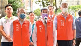 陳建仁今(16)日視察交通安全系列活動「桃園閃耀雙城飛翔-長庚新驛站」。（圖／行政院提供)