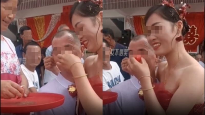 新娘坐公公大腿上敬酒！網怒：這什麼陋習