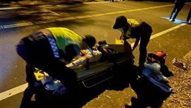 彰化，139線道，5名少年雙載，17歲少年死亡，過彎自摔，追撞卡樹幹(圖／翻攝畫面)