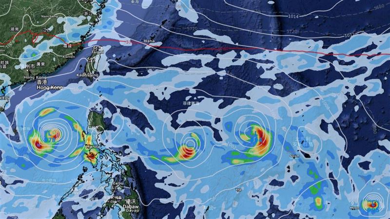 台灣下方驚「颱風排排站」　氣象局回應了