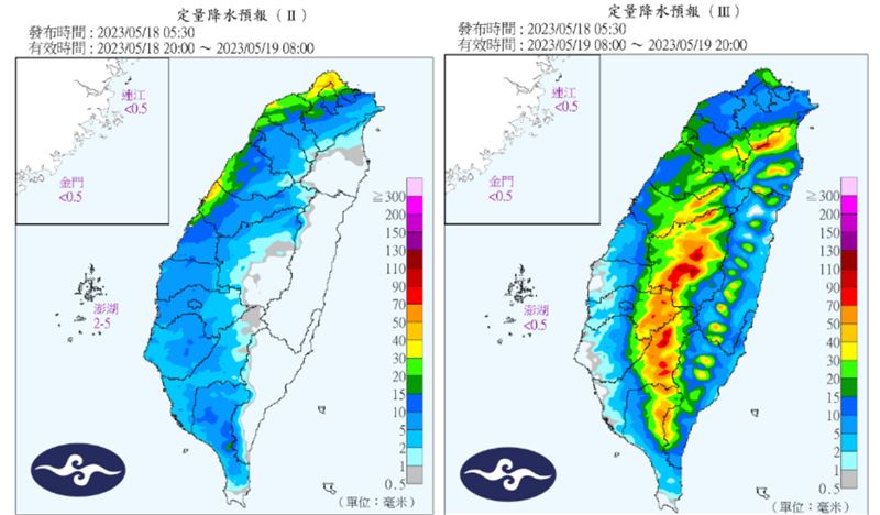 大雨、強風、雷擊要來了！一圖看降雨熱區