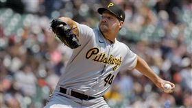 ▲海盜43歲左投希爾（Rich Hill）先發6局只挨1安。（圖／路透社／達志影像）