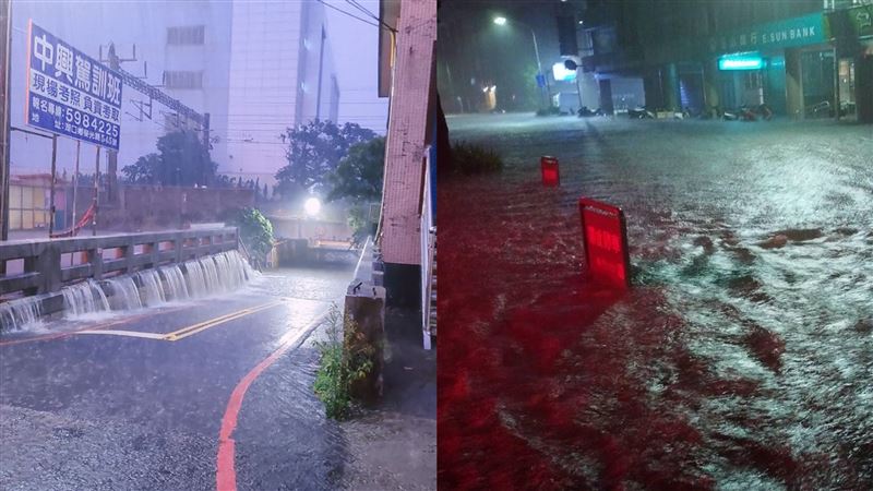 大雷雨灌328毫米　新竹地下道淹水慘況曝