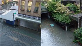 超大豪雨狂灌新竹！車庫滅頂、逾10車泡水　居民下樓驚見「已淹到小腿」（圖／翻攝自臉書）