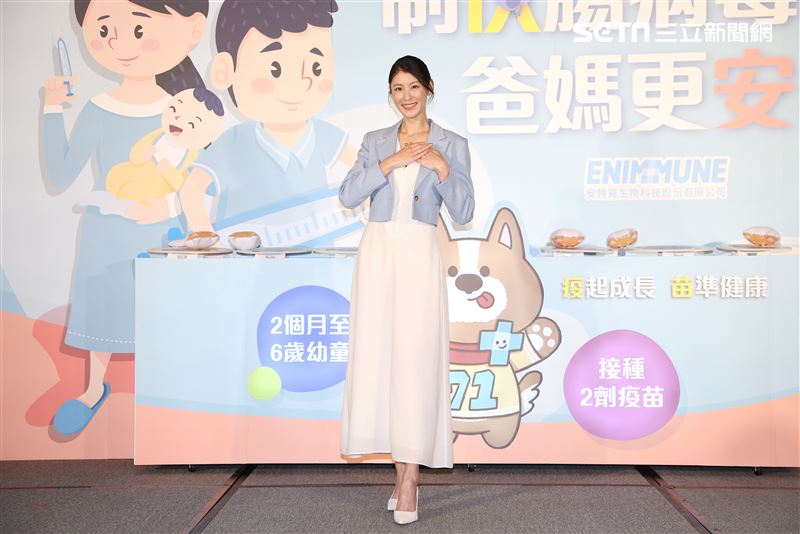 腸病毒衛教大使趙孟姿出席【制伏腸病毒 爸媽更安心】衛教記者會 。（圖／記者楊澍攝影）