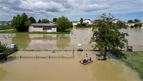 義大利洪災。（圖／路透社／達志影像）