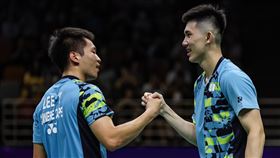 ▲李洋和葉宏蔚出戰第4點，可惜因傷退賽，台灣止步8強。（圖／Badminton photo提供）