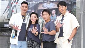 王陽明（左起）、王彩樺、蔡昌憲和禾浩辰出席節目記者會。（圖／記者楊澍攝影）