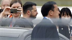 烏克蘭總統澤倫斯基抵達日本廣島，將參加G7峰會。（圖／路透社／達志影像）