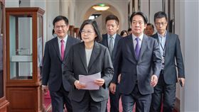 蔡英文就職7周年發表演說，賴清德、林佳龍陪同（圖／總統府提供）