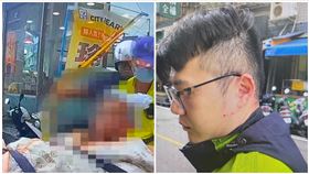 中壢分局,肌肉男,浩克,毆警,傷勢（圖／翻攝畫面）