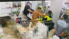 中壢分局,肌肉男,浩克,毆警,傷勢（圖／翻攝畫面）