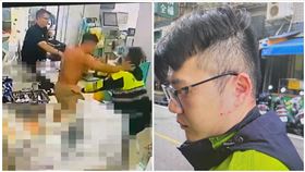 中壢分局,肌肉男,浩克,毆警,傷勢（圖／翻攝畫面）
