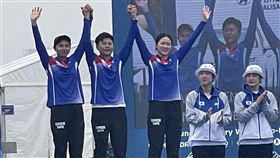 台灣反曲弓女團射箭世界盃奪下銀牌。（圖／射箭協會提供）