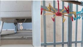 原PO的Nu Bra掉遮雨棚。（圖／翻攝《Dcard》，下同）