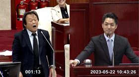 王世堅質詢蔣萬安。(圖/翻攝自臺北市議會YouTube)