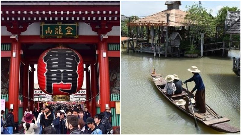 中國近日呼籲公民別到日本旅遊；泰國今年中國遊客也大幅下降。（合成圖／翻攝自Pixabay）