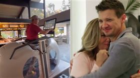 傑瑞米雷納站上跑步機。（圖／翻攝自IG）