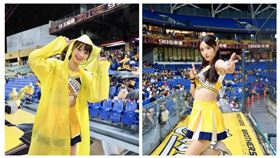 ▲PS女孩曼容、君白首次經歷跨夜大戰。（圖／翻攝自中信兄弟啦啦隊臉書）