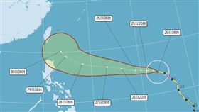 瑪娃颱風,颱風路徑。（圖／翻攝自中央氣象局）
