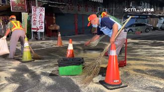 炸雞店炸油漏滿路　影響交通恐面臨罰責