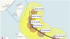 瑪娃颱風的最新路徑預測圖（圖／翻攝自彭啟明 臉書）