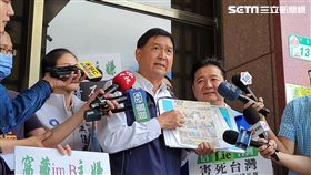 ▲林國春等人赴北檢告發鄭文燦。（圖／記者楊佩琪攝）