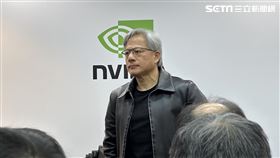黃仁勳今（30）日於南港展覽館進行全球媒體與分析師座談。（圖／記者王翊綺攝）