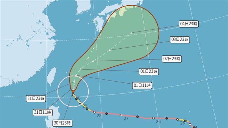 颱風瑪娃直撲沖繩　關東恐降警報級大雨