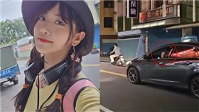 開車拿手機拍企鵝妹「還跨越雙黃線」！(翻攝自企鵝妹ig、twitch)