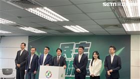 民進黨徵召台北市議員吳沛憶、王閔生、民進黨前副秘書長林飛帆、桃園市議員劉仁照、竹南鎮前鎮長康世明、高雄市議員李柏毅（圖／記者高逸帆攝影）