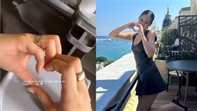 Jennie與閨密好友申賢智在飛機上放閃。（圖／翻攝自Jennie IG）