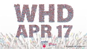 世界血友病日是每年4月17日，最後也完成了417張四連拍挑戰，集結所有照片拼湊出WHD APR 17 字母字樣。( 圖/中華民國血友病協會提供 )