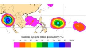 根據歐洲系集模式預測6月6日熱帶性低氣壓侵襲路徑。（圖／翻攝自Hsin Hsing Chia YouTube）