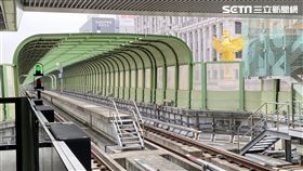 台中捷運（中捷）豐樂公園站。興富發事件後，月台。（圖／記者李忠憲拍攝）