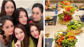 曾馨瑩合體關穎、林熙蕾，貴婦團聚會照曝光都美女。（圖／翻攝自關穎IG）