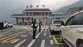 四川金口河區林場發生大規模走山，示意圖，翻攝自微博