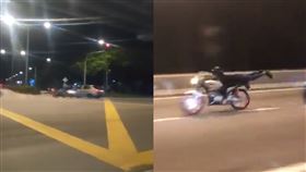 騎士用超人姿勢飆車，闖紅燈出車禍慘死。（圖／翻攝自推特）