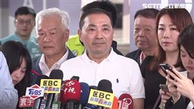 ▲侯友宜視察板橋區五權公園地下停車場工程後受訪